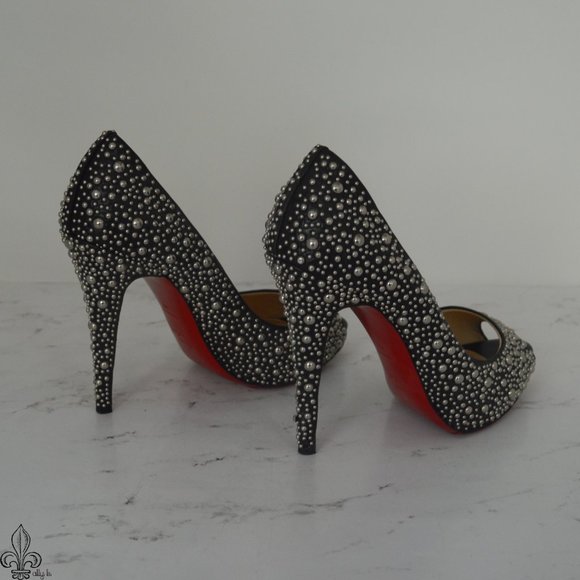 ❤Christian Louboutin Metal Studded Heels❤ - Picture 6 of 16